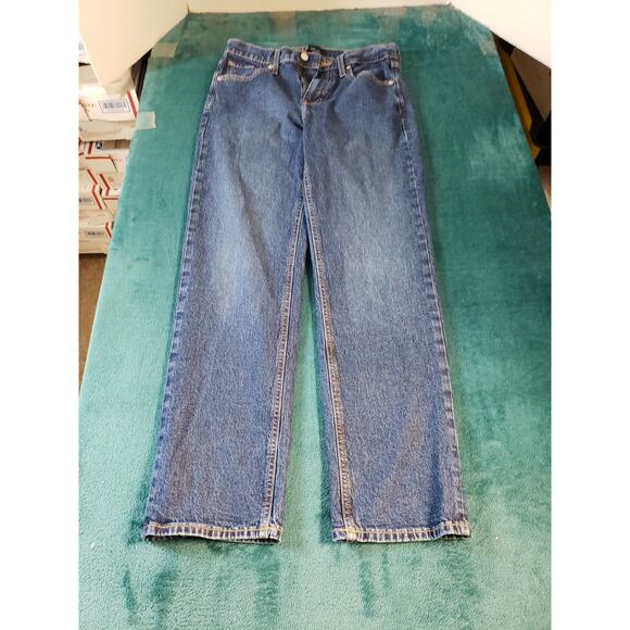 Gap Jeans Size 2 Womens Blue Stretch Denim Pants Mid Rise 90s Loose Straight - Picture 2 of 12